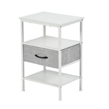 Table d'appoint de salon 40 cm avec pieds en fer - Blanc - ELTON