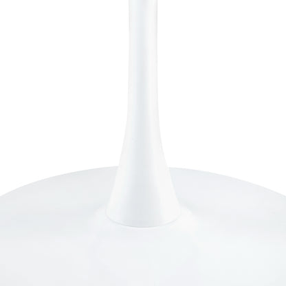 Table ronde de 120 cm avec pieds en fer (4 secteurs) - Blanche