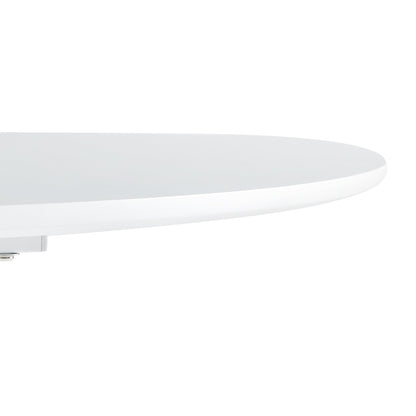 Table ronde de 120 cm avec pieds en fer (4 secteurs) - Blanche