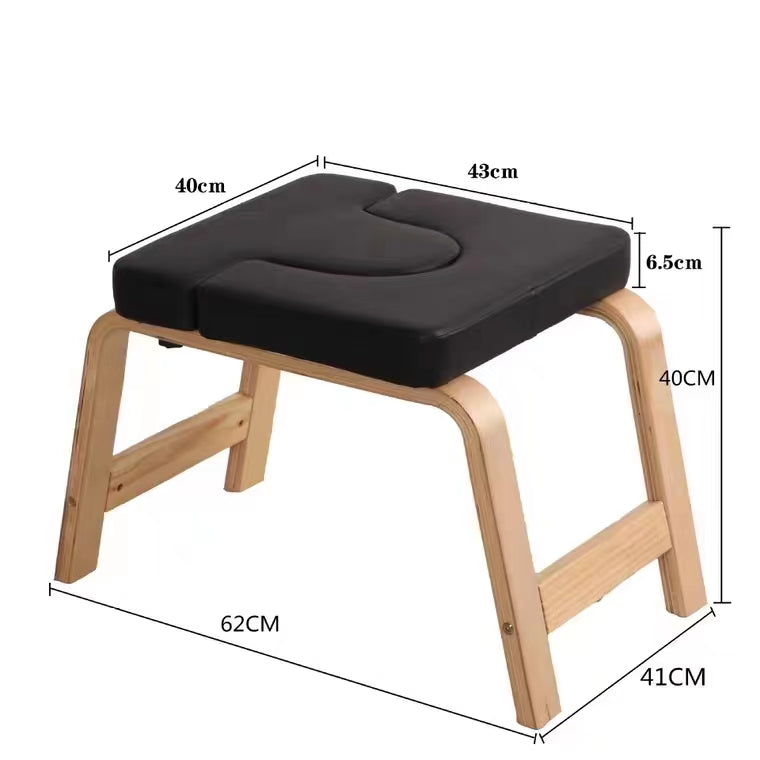 Banc de poirier de yoga, chaise d'inversion de yoga pour le renforcement du noyau - Noir
