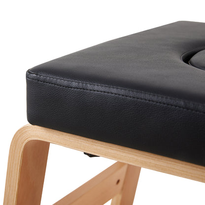 Banc de poirier de yoga, chaise d'inversion de yoga pour le renforcement du noyau - Noir