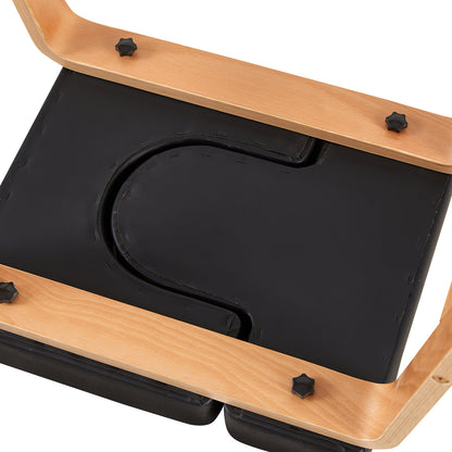 Banc de poirier de yoga, chaise d'inversion de yoga pour le renforcement du noyau - Noir