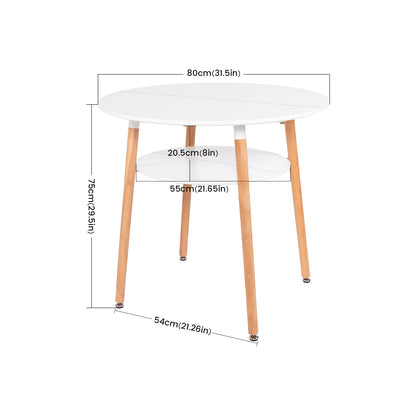 Table basse ronde à 2 niveaux blanche - FULLER