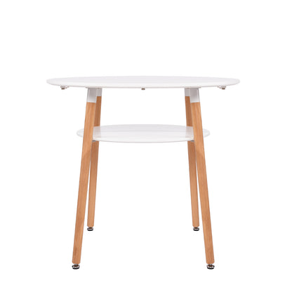 Table basse ronde à 2 niveaux blanche - FULLER