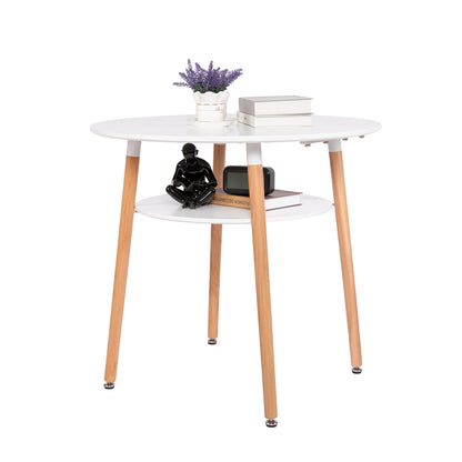 Table basse ronde à 2 niveaux blanche - FULLER