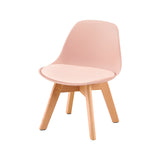 GRAND Chaise de Salle à Manger Enfant Pieds Hêtre Lot de 2 - Bleu/Rose/Blanc