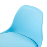 GRAND Chaise de Salle à Manger Enfant Pieds Hêtre Lot de 2 - Bleu/Rose/Blanc