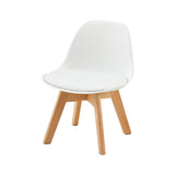 GRAND Chaise de Salle à Manger Enfant Pieds Hêtre Lot de 2 - Bleu/Rose/Blanc