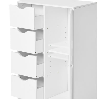 Meuble de rangement avec tiroirs et portes pour salle de bain GRAYS - Blanc