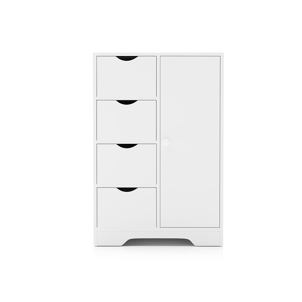 Meuble de rangement avec tiroirs et portes pour salle de bain GRAYS - Blanc