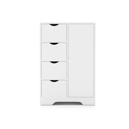 Meuble de rangement avec tiroirs et portes pour salle de bain GRAYS - Blanc