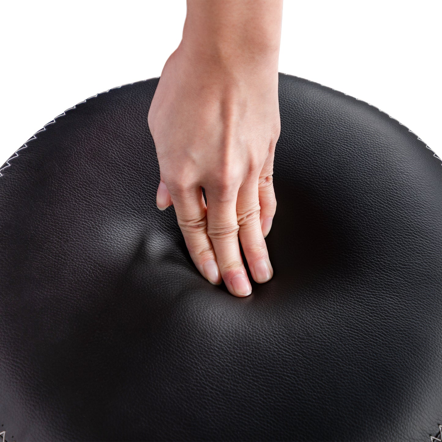 Tabourets de bar modernes réglables HAZLET avec repose-pieds, lot de 2 - Noir