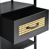 Petite table d'appoint 40 cm avec pieds en fer - Noir - HINES