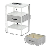 Petite table d'appoint 40 cm avec pieds en fer - Blanc - HINES