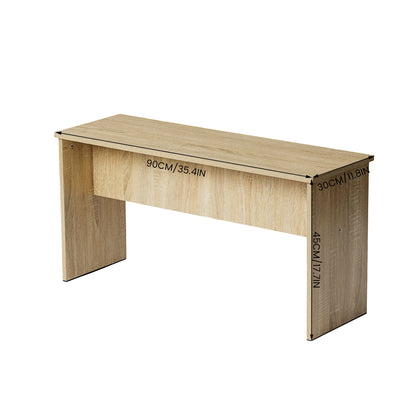 Banc de salle à manger long de 90 cm, lot de 2 - CHÊNE/Blanc/Noir-HYBLA
