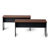 Banc de salle à manger long de 90 cm, lot de 2 - CHÊNE/Blanc/Noir-HYBLA