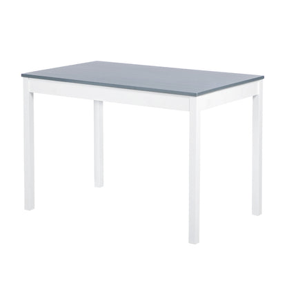 Ensemble de salle à manger carré - Blanc et gris-JOEL