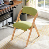Chaises pliantes avec sièges rembourrés, empilables en bois avec housse amovible, chaise supplémentaire pliante – Vert