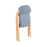 Chaises pliantes avec sièges rembourrés, empilables en bois avec housse amovible, chaise supplémentaire pliante – Bleu
