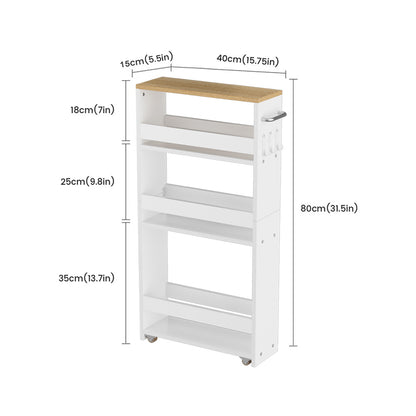 Étagère à épices étroite à glisser, 4 niveaux - LAMKIN