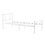 LAVER Lit Simple/Double en Métal 90/100/120/140 x 200 CM - Noir/ Blanc