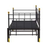 Cadre de lit de repos extensible en métal - Noir et cuivre