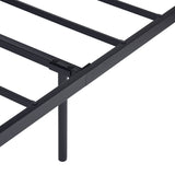 LOCARNO Lit Simple/Double en Métal 94 * 196 cm/143 * 196 cm - Noir