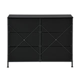 Meuble de rangement 97 cm avec pieds en fer - Noir - LOYD