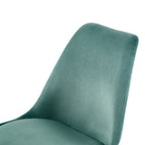 TULIP Chaise rembourrée en velours (Ensemble de 2/4) - Cactus