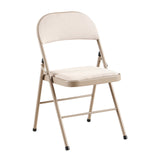 Chaises pliables empilables en lin (lot de 4) -Beige -FAIR