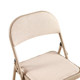 Chaises pliables empilables en lin (lot de 4) -Beige -FAIR