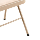 Chaises pliables empilables en lin (lot de 4) -Beige -FAIR