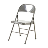 Lot de chaises pliantes empilables (lot de 4) - Gris/Kaki-FAIR