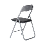 Lot de 2/4 chaises pliantes empilables rembourrées - Pieds noirs et argentés - MANGO