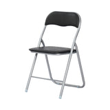 Lot de 2/4 chaises pliantes empilables rembourrées - Pieds noirs et argentés - MANGO