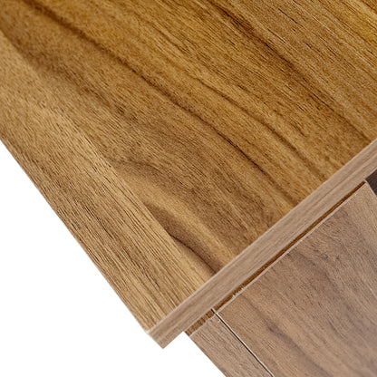 Table à manger rectangulaire en bois MCCOY de 140 cm - Noyer