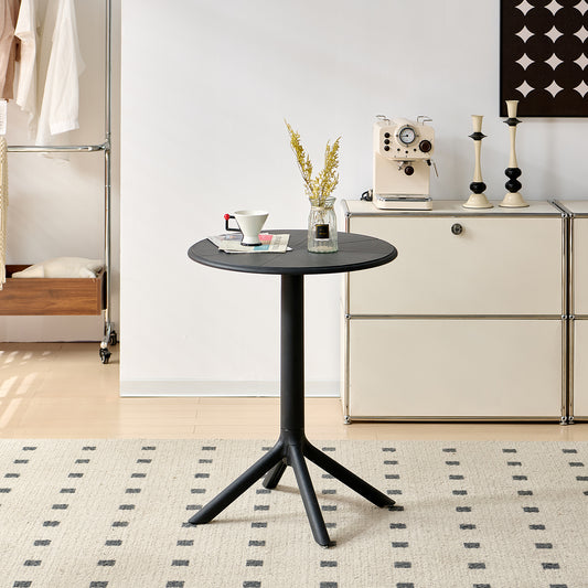 Table de cocktail moderne haute 75 cm, noire