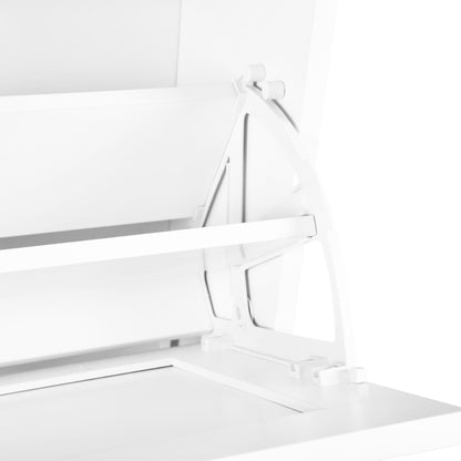 Meuble à chaussures MELVIN à 3 rabats, 60 x 159,3 cm - MDF blanc