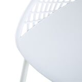 MILAN Chaise d'Appoint en Métal Lot de 4/6 - Blanc