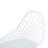 MILAN Chaise d'Appoint en Métal Lot de 4/6 - Blanc