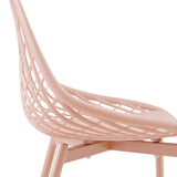 Chaise d'appoint en métal Morandi Color (lot de 4) - Pâte de haricot/Vert glace/Kaki-MILAN