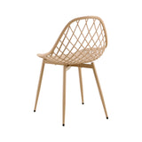 Chaise d'appoint en métal Morandi Color (lot de 4) - Pâte de haricot/Vert glace/Kaki-MILAN