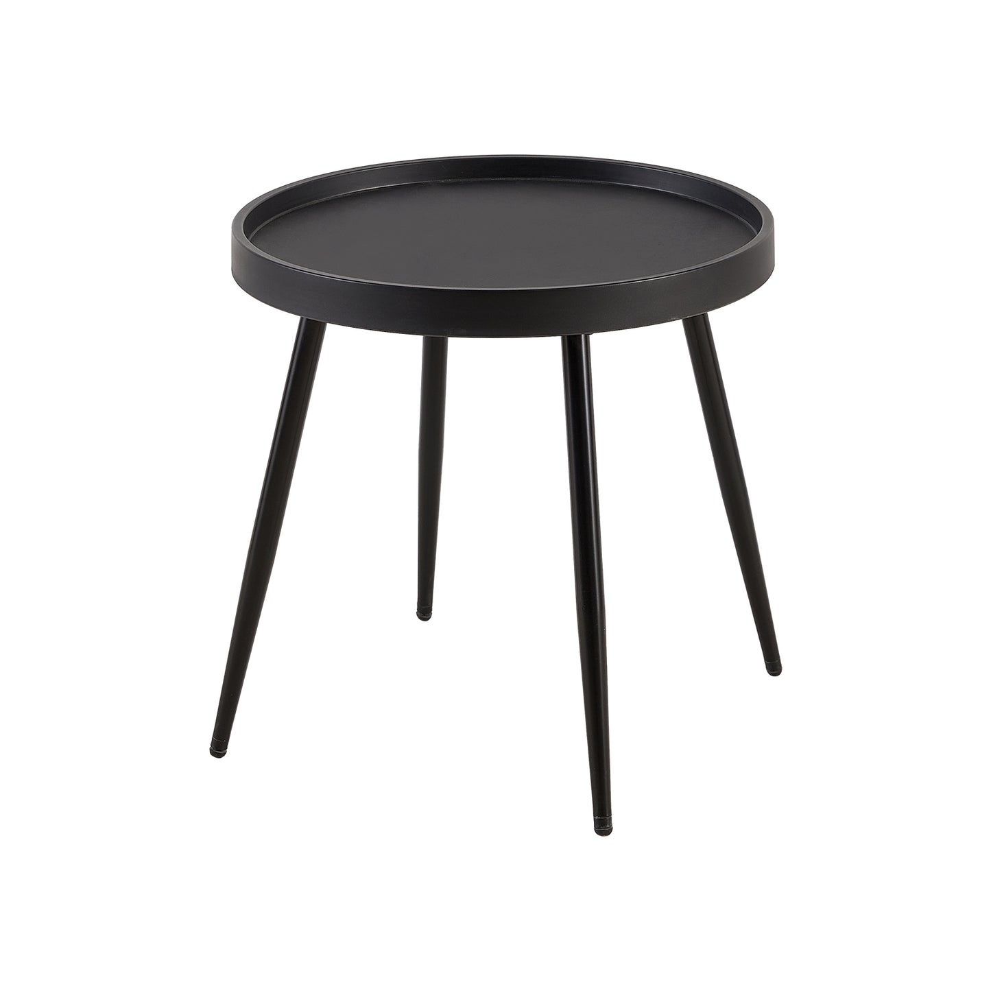 MILAN Ensemble table et chaises de salle à manger en métal - Noir/Blanc