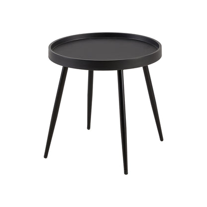 MILAN Ensemble table et chaises de salle à manger en métal - Noir/Blanc
