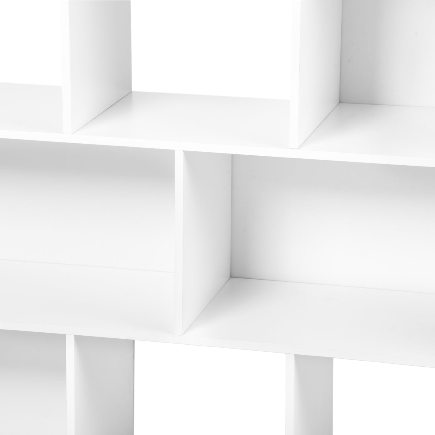 Bookcase Freestanding Storage Unit, 8 Open Compartments-Cloud White