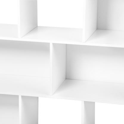 Bookcase Freestanding Storage Unit, 8 Open Compartments-Cloud White