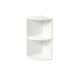 Étagère d'angle à 2 niveaux en bois moderne Étagère d'angle de 56 cm de haut Petite bibliothèque-Blanc-NEWELL