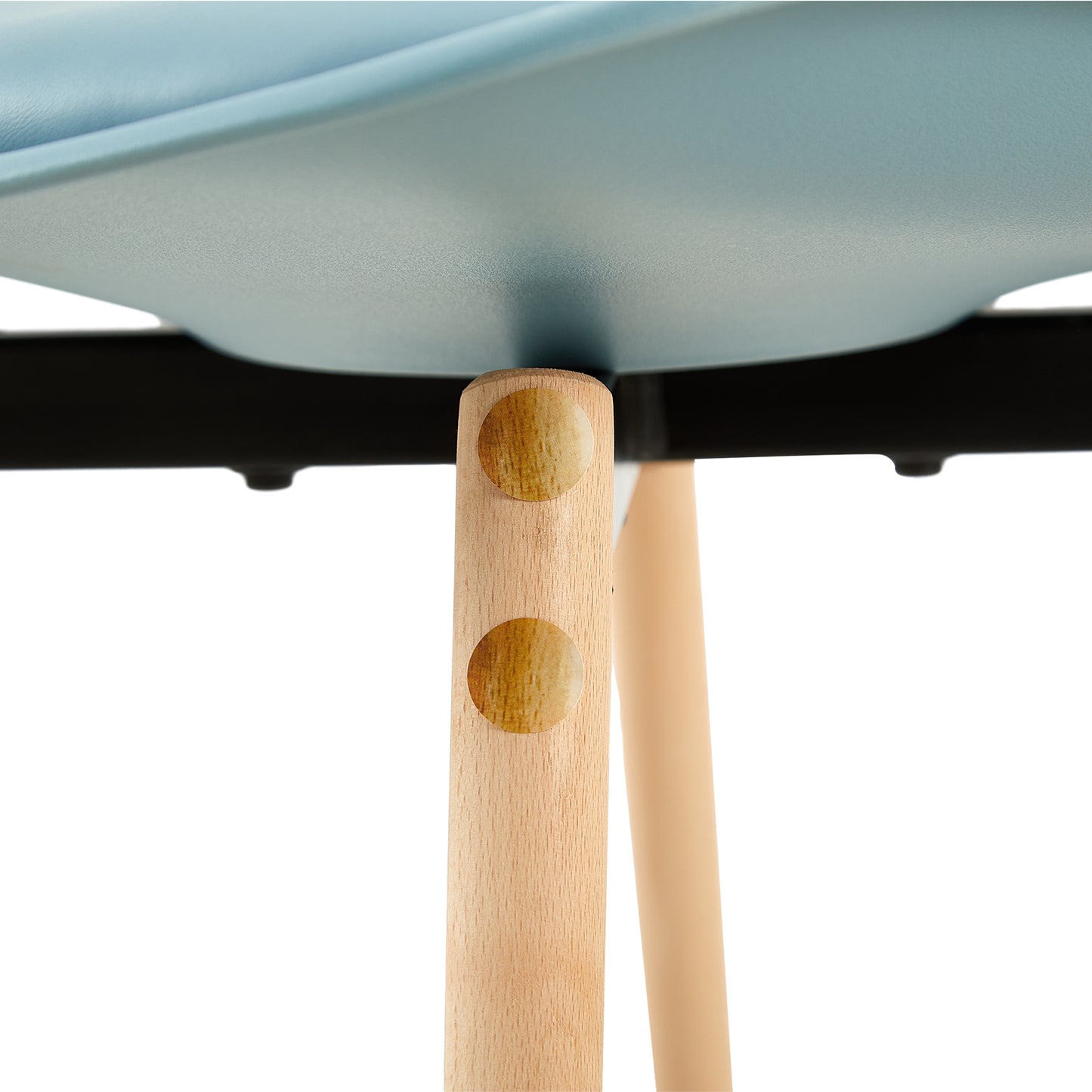 Lot de 4/6 Chaises Latérales OATS – Gris Bleu Clair / Gris Bleu Foncé/Crème glacée verte