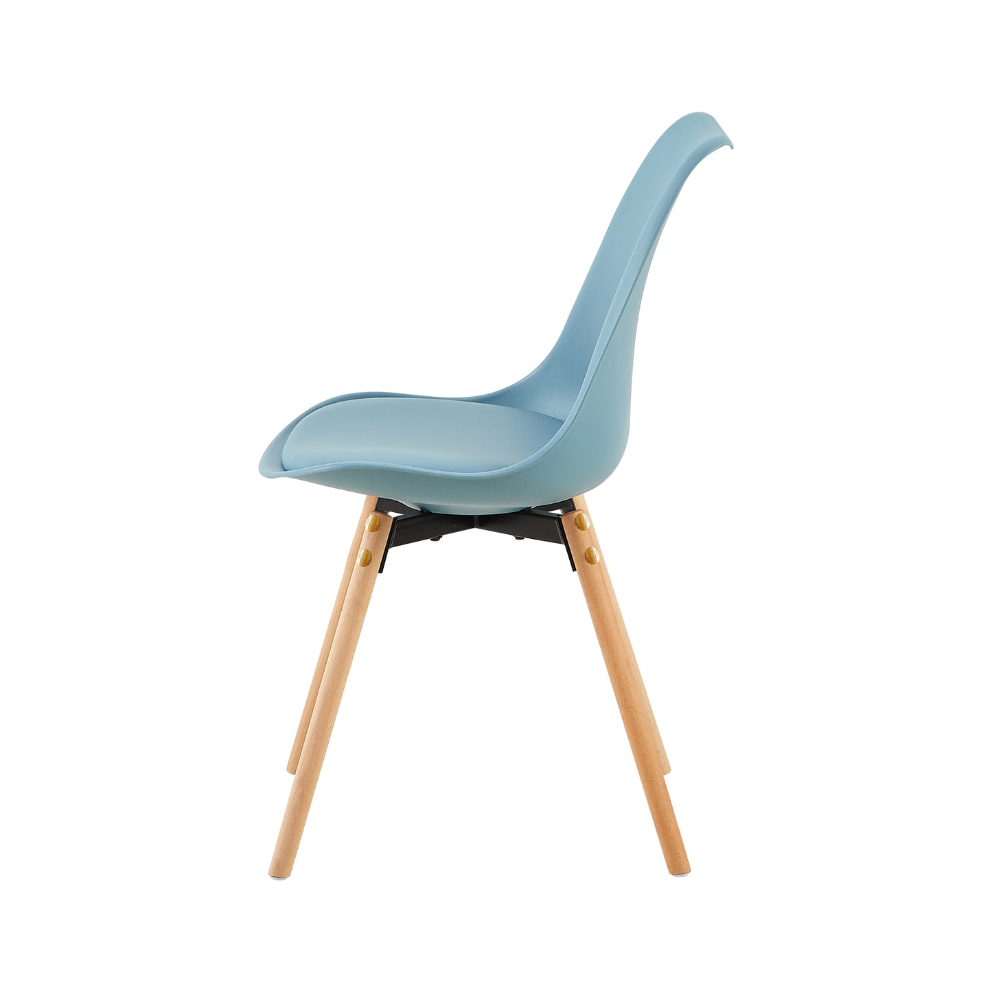 Lot de 4/6 Chaises Latérales OATS – Gris Bleu Clair / Gris Bleu Foncé/Crème glacée verte