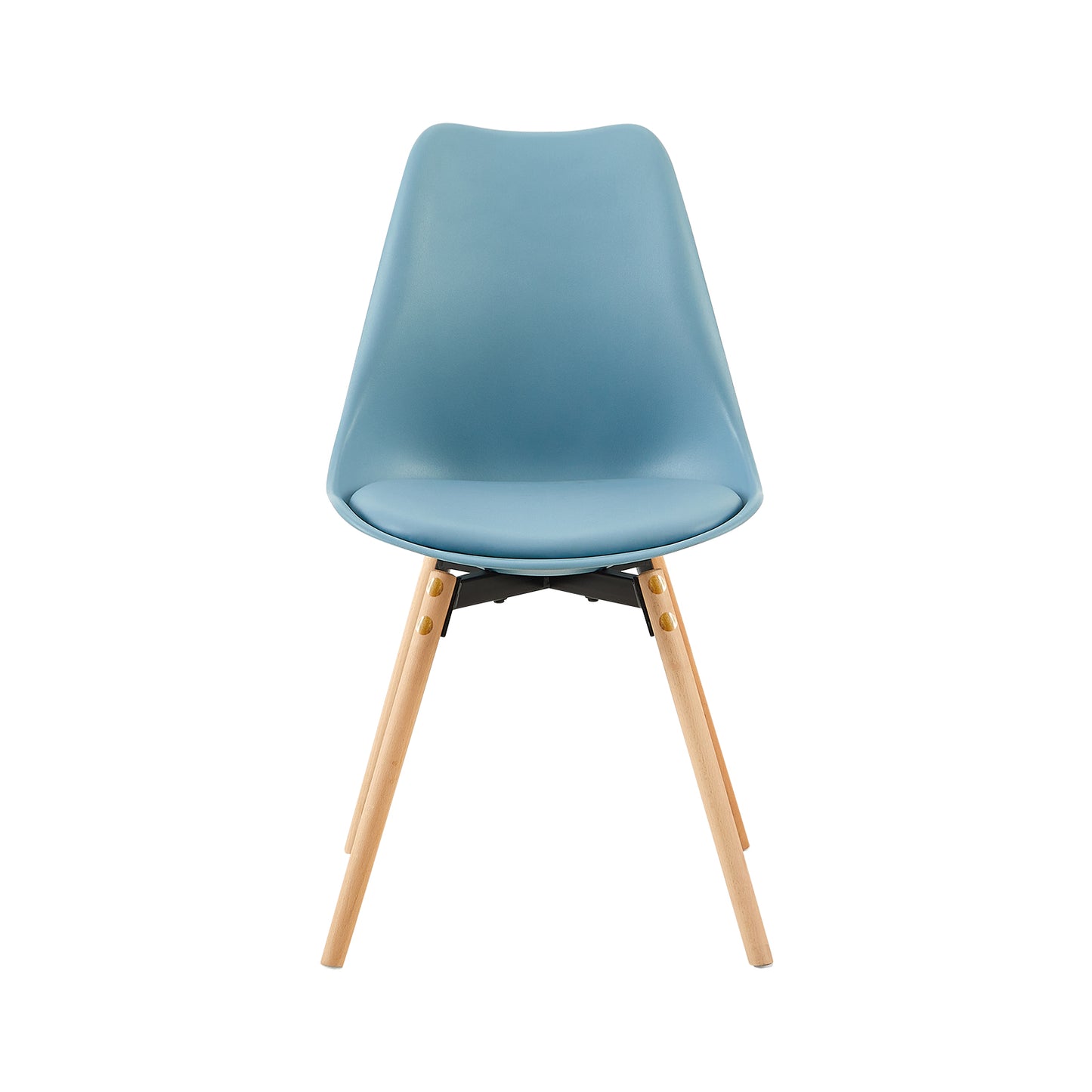 Lot de 4/6 Chaises Latérales OATS – Gris Bleu Clair / Gris Bleu Foncé/Crème glacée verte